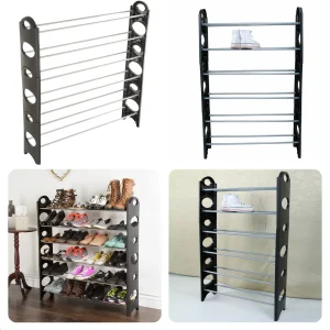 Cheqo® Schoenenrek - 6 Schappen - 94x19.5x63cm - Stalen Schoenen Opbergsysteem - Schoenen Opslag - Schoenen Organisor