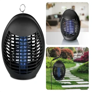 Cheqo® Insectenlamp - Muggenlamp - Insectendoder - Vliegenlamp - Kunststof - 1.5m Snoer - 23cm Hoogte - 220-240V, 50Hz - 1W Vermogen