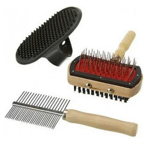 Cheqo® Borstel Set voor Honden en Katten - Borstelset - Hondenkam - Massageborstel - Penborstel