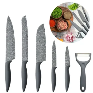 Cheqo® PRO Messenset met Chefmes - Broodmes - Santokumes - Universeel Mes - Schilmes - Dunschiller - RVS - Vaatwasserbestendig - Keukenmessen - Koksmessen - 5 Delig
