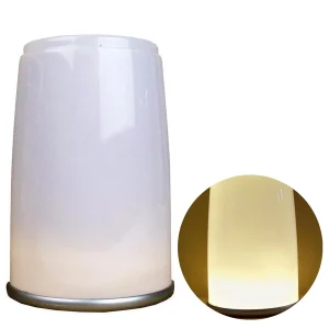 Cheqo® Luxe Tafellamp - Bedlamp - Lamp - Sfeerverlichting - Warm Wit - ø8.5cm - 12.5cm Hoog - Op Batterijen