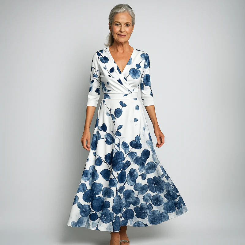 Emily™ — Stijlvolle Bloemen Omslagjurk - Afbeelding 3
