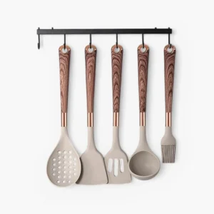 L’Élégance – 11-delige Luxe Keukenset met Houtlook Handgrepen & Gouden Accenten