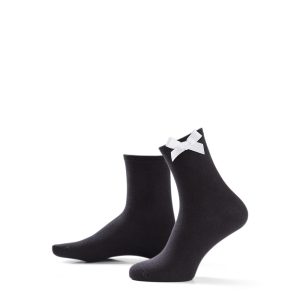 Trend sokken – medium – katoen – black – white bow – 37-41
