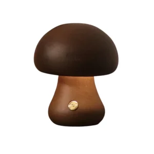 MushRoomGlow – Vintage Tafellamp met Houten Design voor een Knusse Sfeer